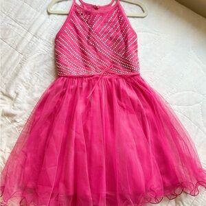 Speechless Fuchsia Rhinestone Kids Dress